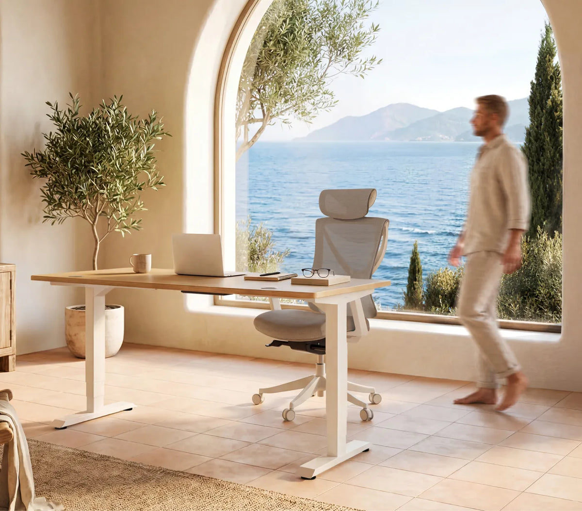Designet med trivsel på arbejdspladsen i fokus.